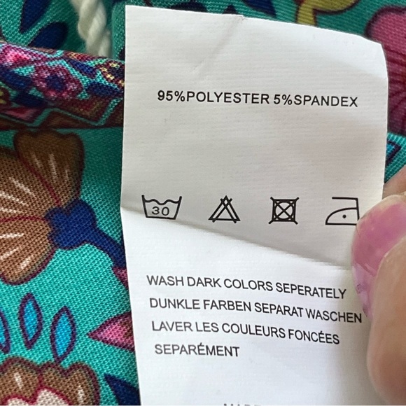 Halife Bohemian Women’s Midi Dress Relaxed Fit Plus Size Scoop Neck Floral - Picture 5 of 5